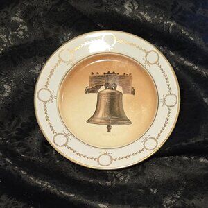 Vintage JOHNSON BROS. Collectible Ceramic Porcelain Plate Featuring LIBERTY BELL
